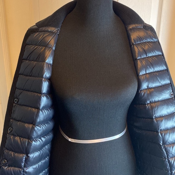 Lauren Ralph Lauren Black Puffer Sweater Coat Sz M - Picture 10 of 12